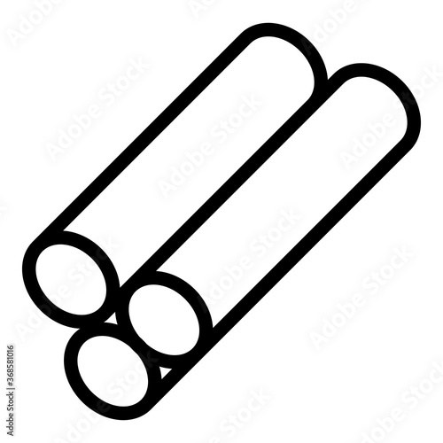 Metallurgy pipes icon. Outline metallurgy pipes vector icon for web design isolated on white background