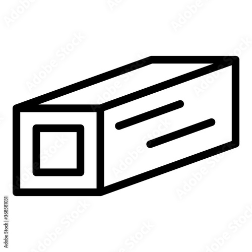 Metallurgy bar icon. Outline metallurgy bar vector icon for web design isolated on white background