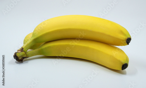 Bunch of fresh bananas isolated on white background