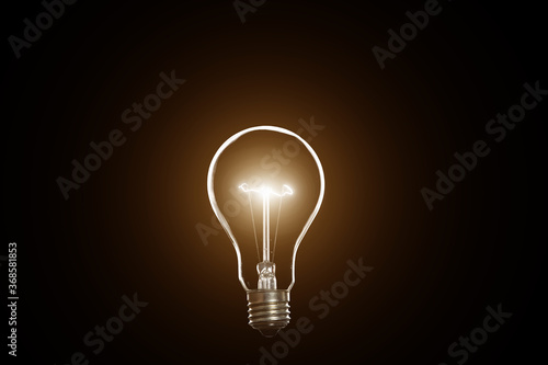 Tungsten filament light bulb