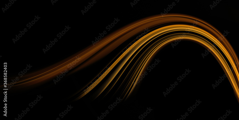 Abstract golden brown wave on dark background for design Abstract golden brown wave on dark background for design