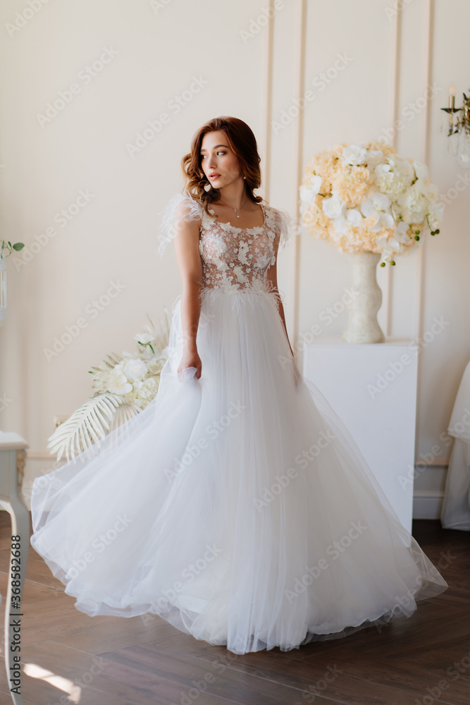 bride in wedding dress spinning and dancing near bride in wedding dress spinning and dancing near