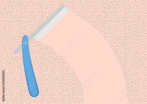 shaving . mustache or whisker . hair removal vector