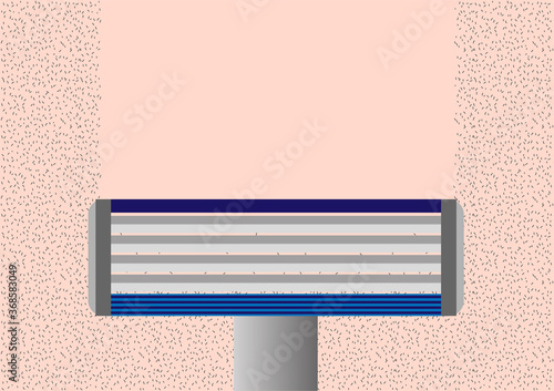 shaving . mustache or whisker . hair removal vector