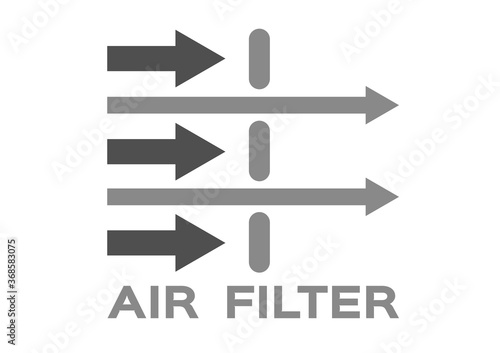 air filter with bacteria and dust proof vector