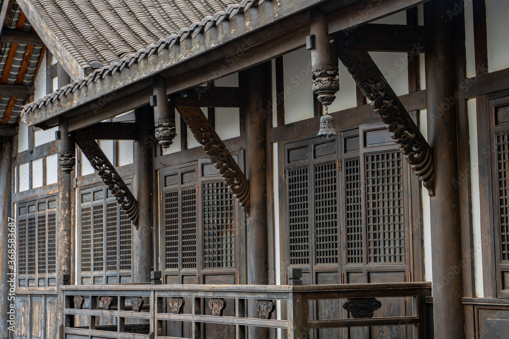 Detail view of traditional architecture in Chengdu, China. Detail view of traditional architecture in Chengdu, China.
