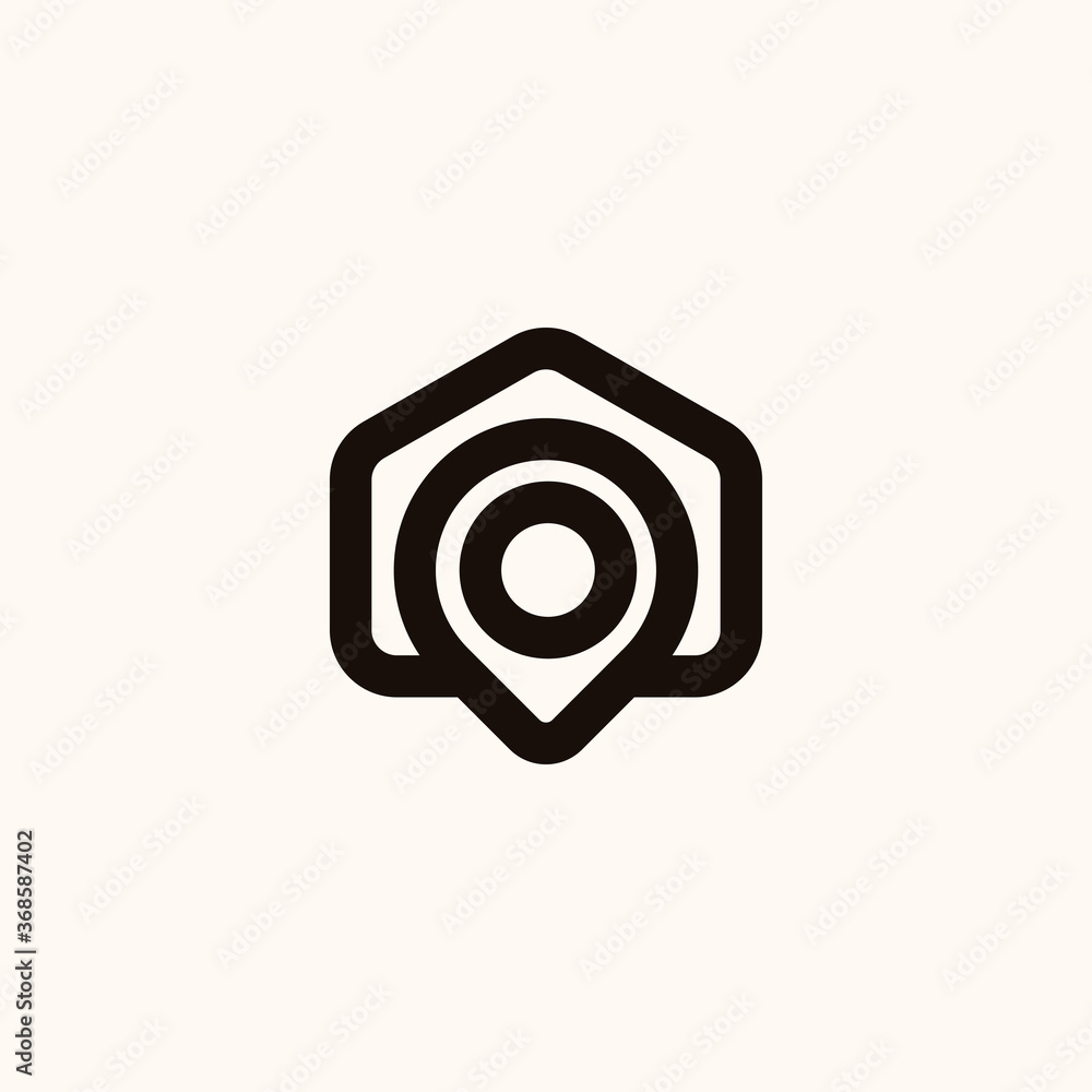 Creative Professional Trendy home point house point Logo Design in Black and White Color Creative Professional Trendy home point house point Logo Design in Black and White Color