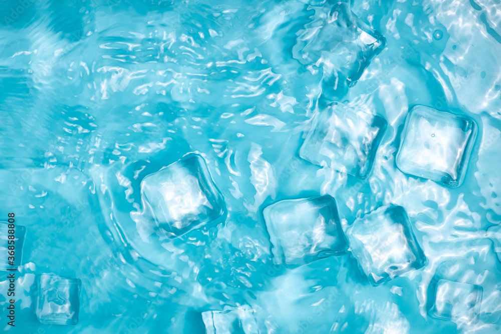 Cool and transparent ice cubes in summer Cool and transparent ice cubes in summer