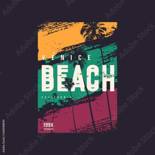 Canvas Print Venice beach California vector t-shirt design, poster, print