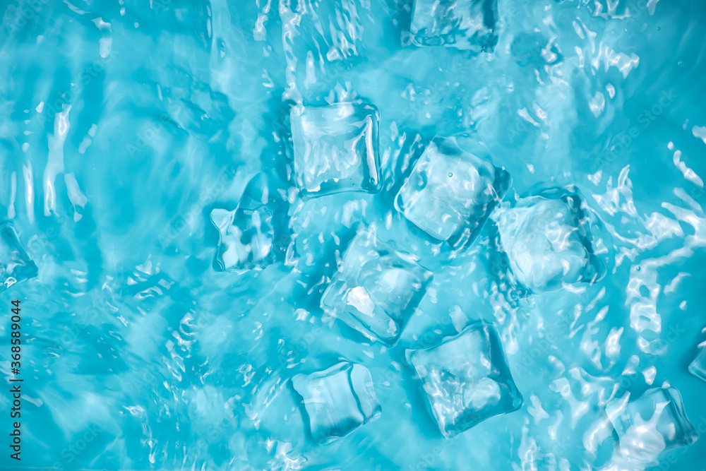 Cool and transparent ice cubes in summer Cool and transparent ice cubes in summer