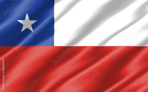 Free Download Silk wavy flag of Chile graphic. Wavy Chilean flag 3D illustration. Rippled Chile country flag is a symbol of freedom, patriotism and independence. - GFXLoad