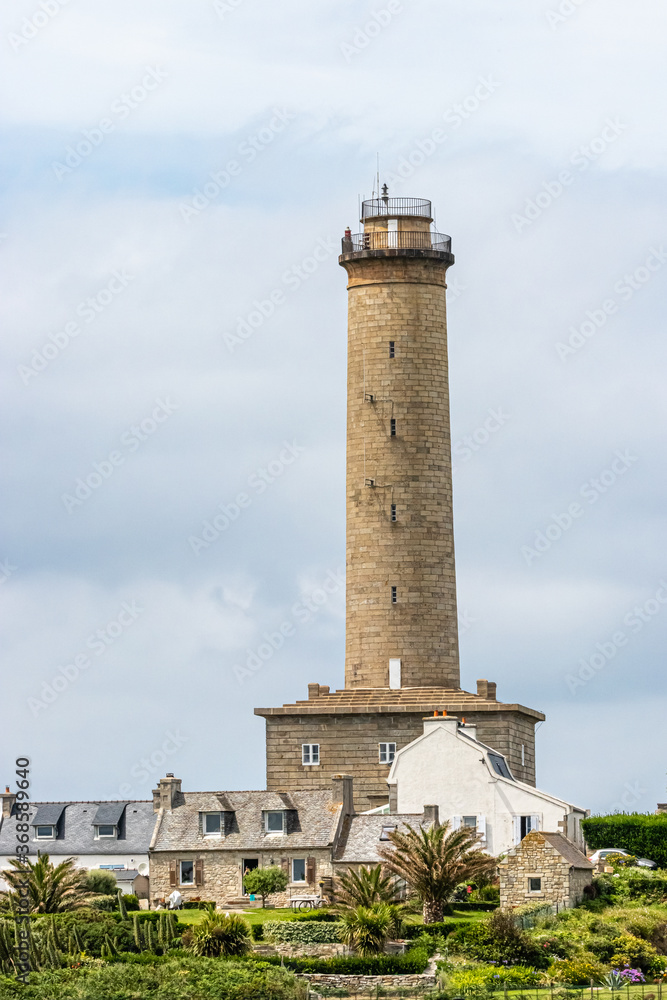 lighthouse of the island of Batz, off Roscoff, in Brittany