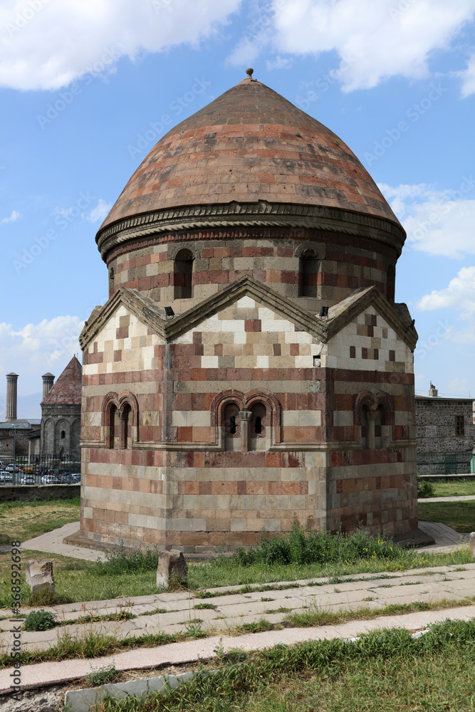 Emir Saltuk Tomb, the Seljuk period, was built in the 12th century. Emir Saltuk Tomb is one of the oldest shrines in Turkey. Erzurum, Turkey.
