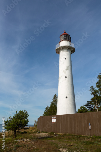 white lighthouse in vormsi island © EriksZ