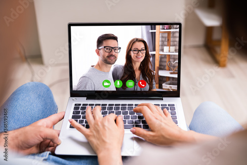 Couple In Video Conference Chat