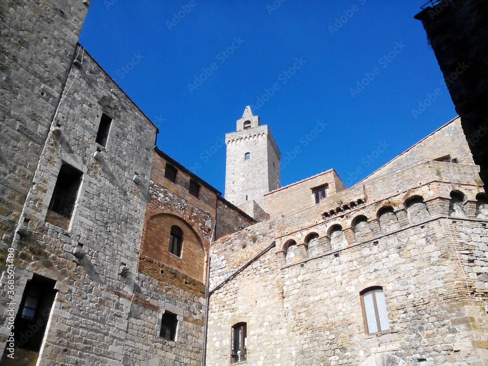 Ancient buildings in San Gimignano, Italy