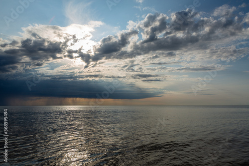 Clouds before the rain in the sea