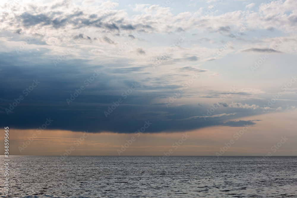 Clouds before the rain in the sea