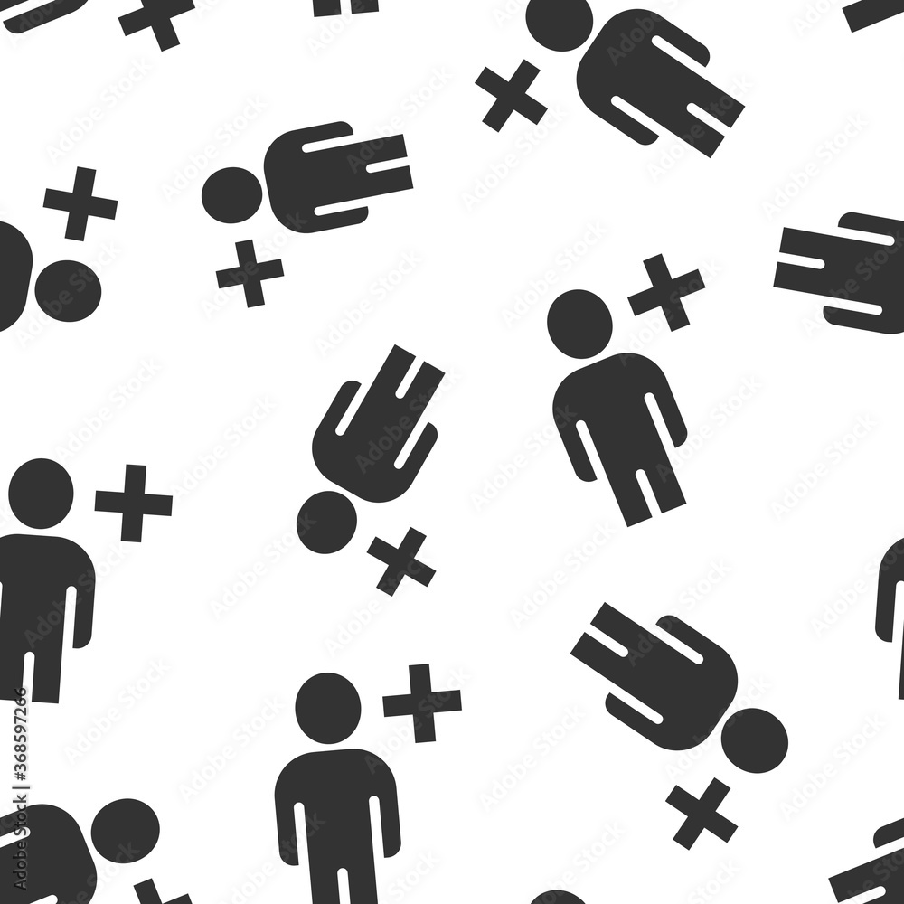 People with plus icon in flat style. Staff vector collection illustration on white isolated background. Human seamless pattern business concept. People with plus icon in flat style. Staff vector collection illustration on white isolated background. Human seamless pattern business concept.
