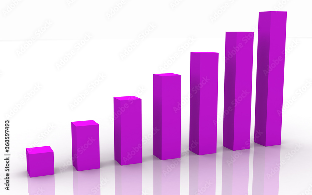 3D illustration of Business graph on white background
3D illustration of Business graph on white background
