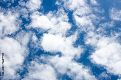 Blue sky and white clouds fine weather