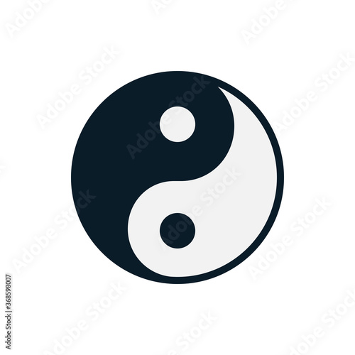 Yin yang filled outline icons. Vector illustration. Editable stroke. Isolated icon suitable for web, infographics, interface and apps.