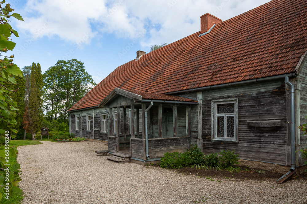 Old wooden traditional house in latvia