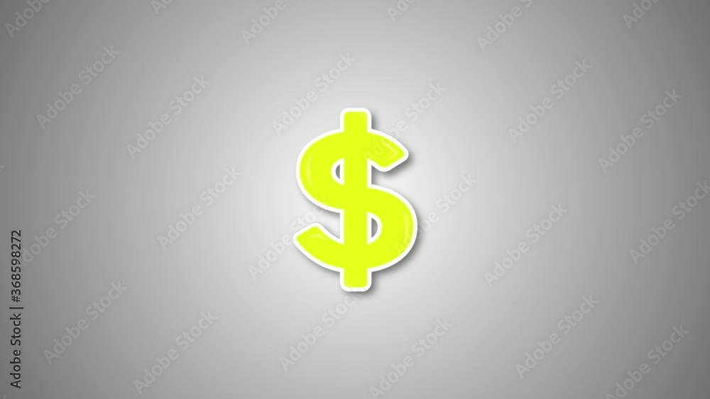 3d Render Animation, Dollar sign United States Dollar, gold Dollar Symbol, text, logo 3d Render Animation, Dollar sign United States Dollar, gold Dollar Symbol, text, logo