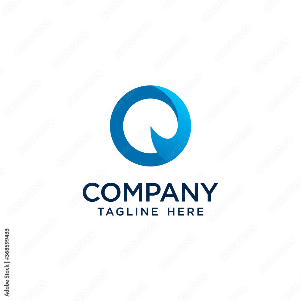 Initial q blue gradient modern logo template Initial q blue gradient modern logo template