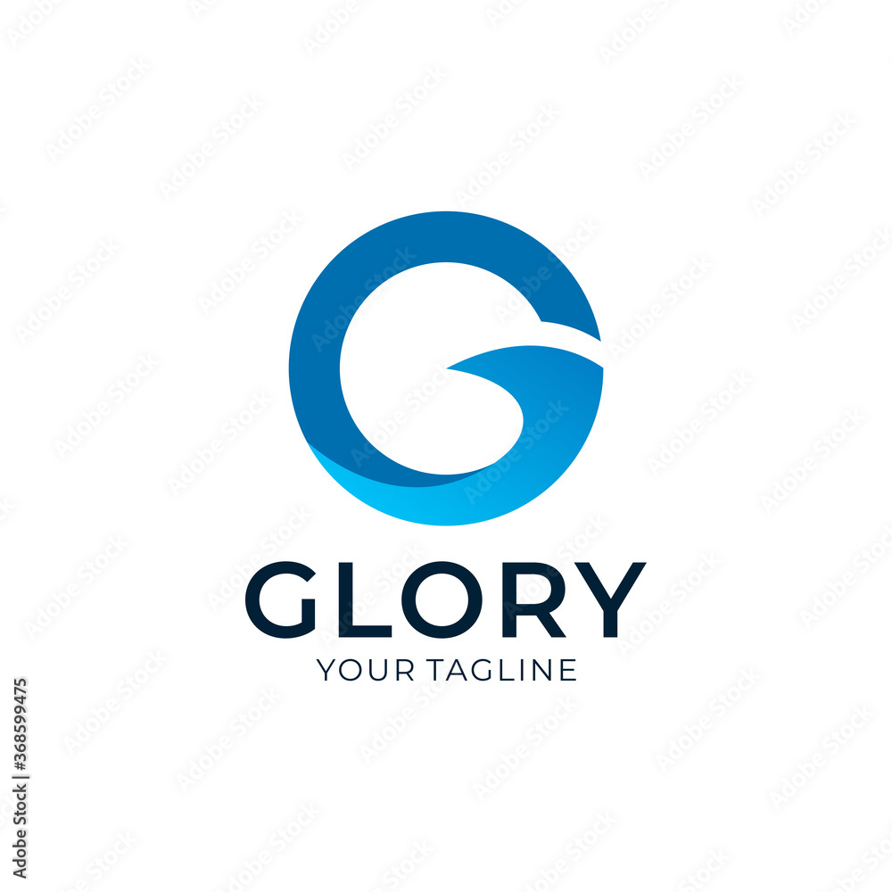 Modern Letter Logo G Gradient Stock Vector Modern Letter Logo G Gradient Stock Vector