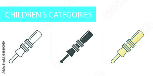 baby icons set, baby gaspasser