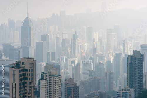 Haze pollution over Hong Kong