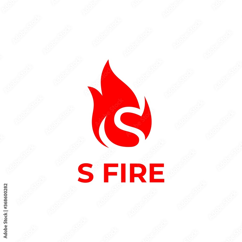 S letter logo, fire flames logo design. S letter logo, fire flames logo design.