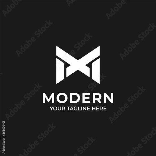 letter M X Modern inspiration logo vector image 