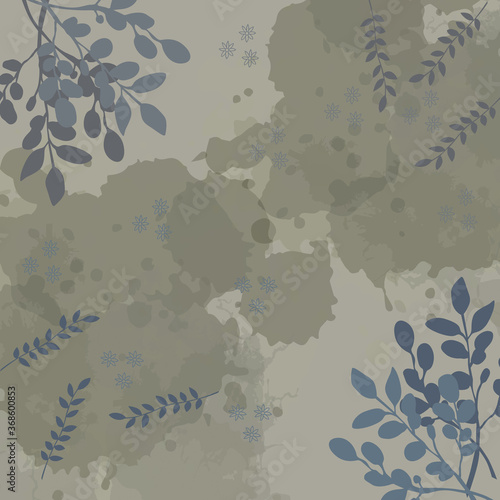 silk square hijab with abstract floral pattern design