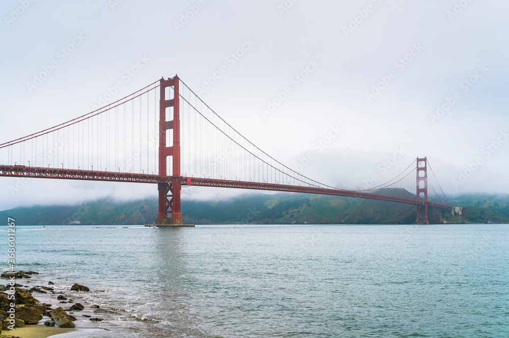 The Golden Gate bridge in the morning, San Francisco, California. The Golden Gate bridge in the morning, San Francisco, California.