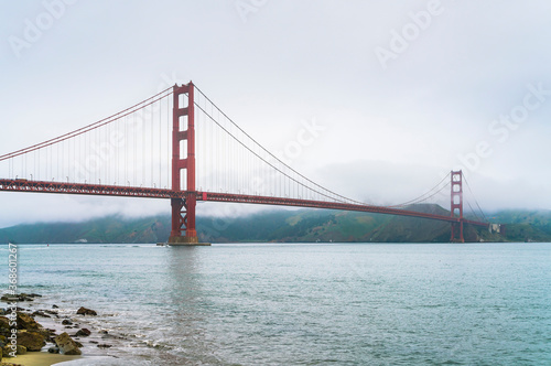 The Golden Gate bridge in the morning, San Francisco, California. © checubus