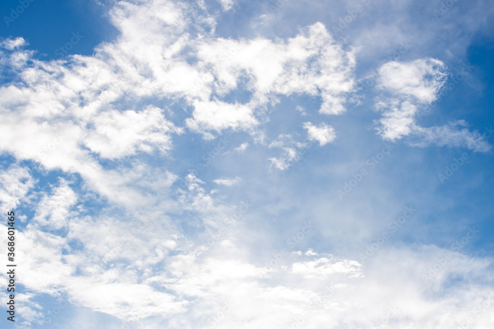 Obraz premium Blue sky and white clouds fine weather
