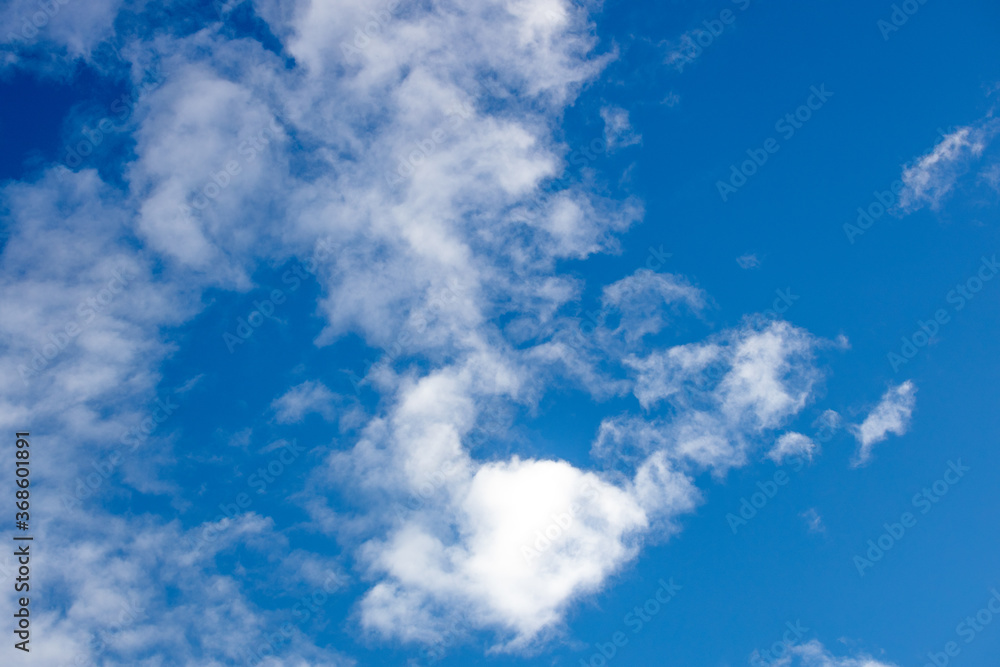Fototapeta premium Blue sky and white clouds fine weather
