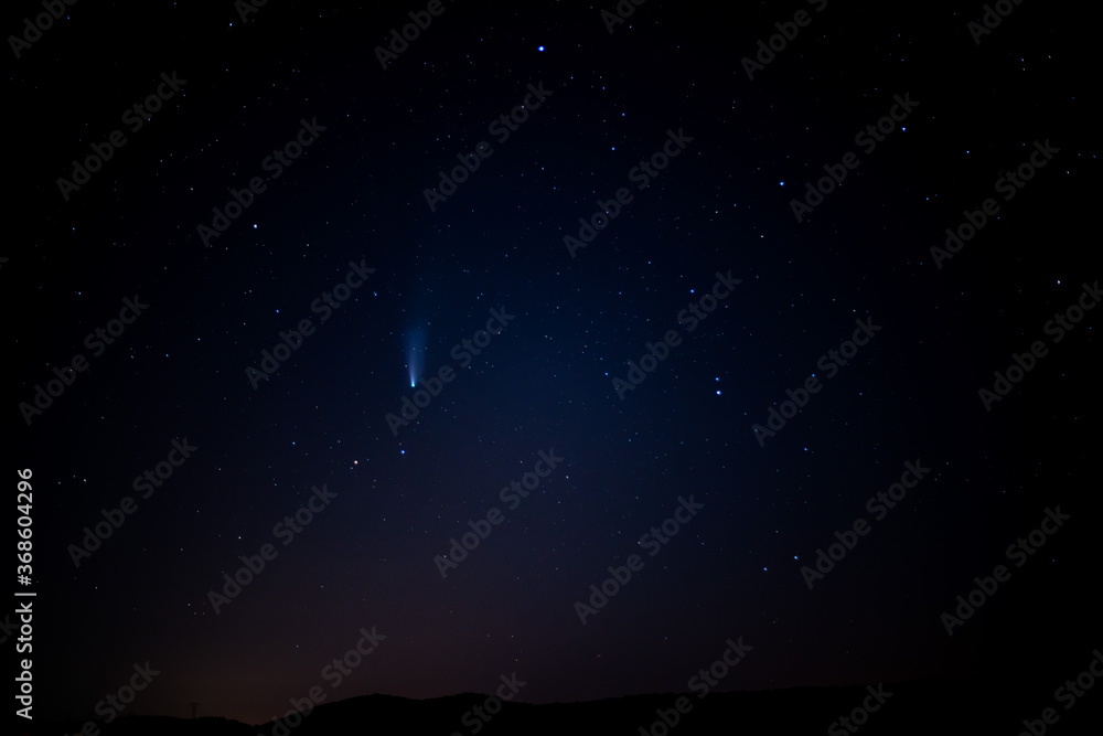 Neowise comet shines into the night sky