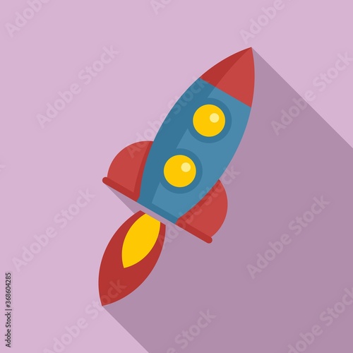 Power rocket innovation icon. Flat illustration of power rocket innovation vector icon for web design