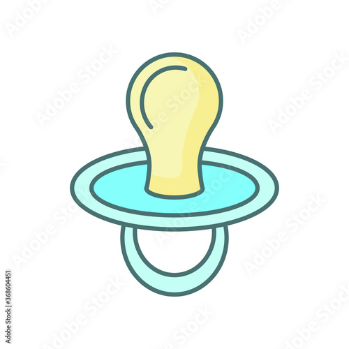 baby color icon, baby dummy