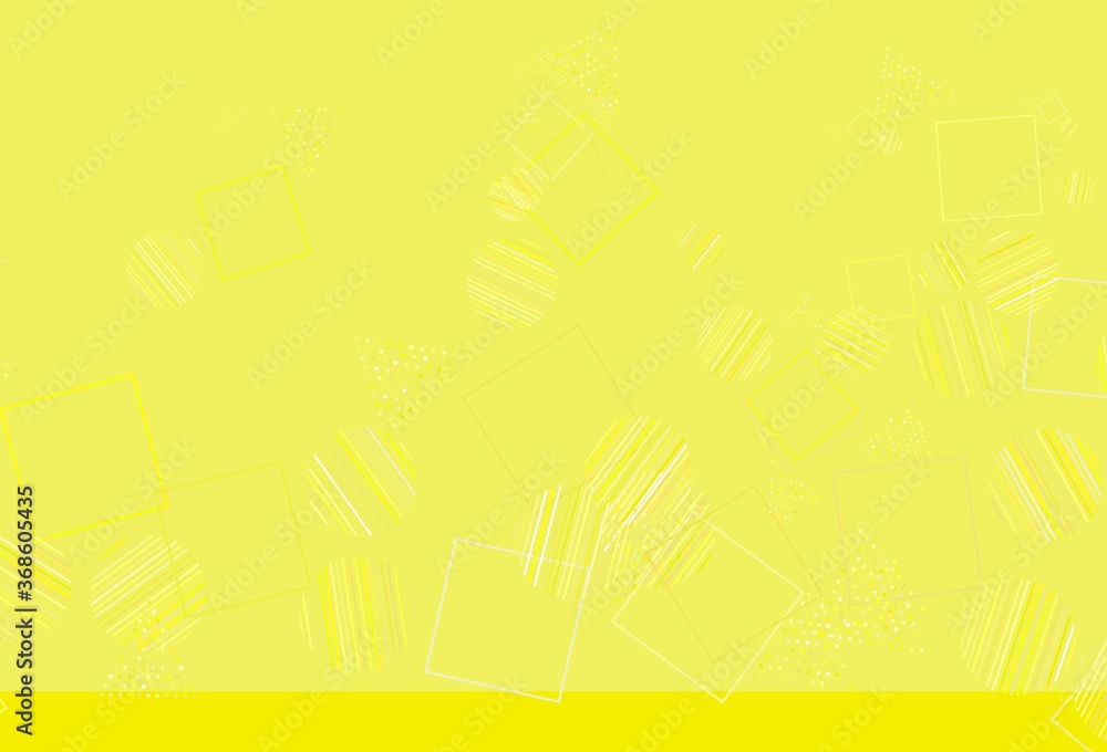 Light Yellow vector background with polygonal style with circles.