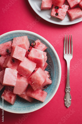 watermelon in a plate