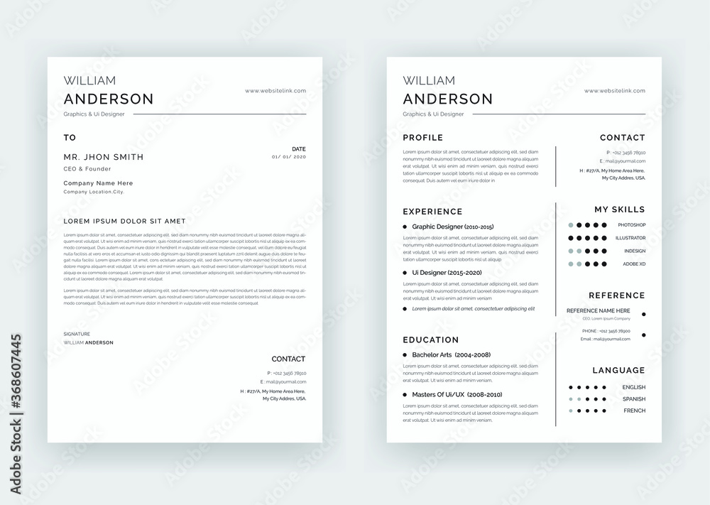 Professional resume, cv template Professional resume, cv template