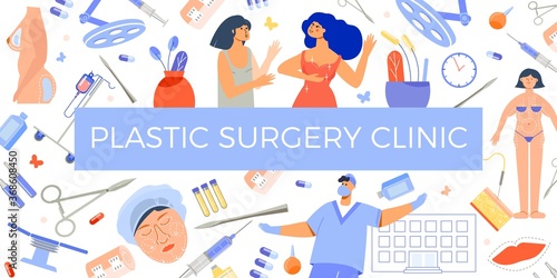 Plastic Surgery Seamless Pattern 