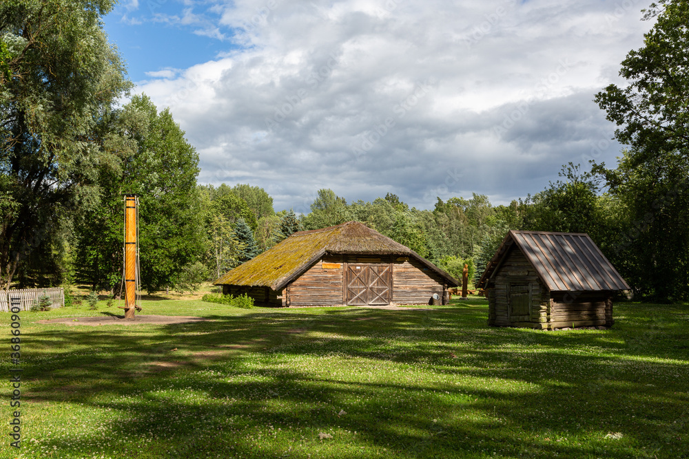 Old wooden traditional house in lithuania Old wooden traditional house in lithuania