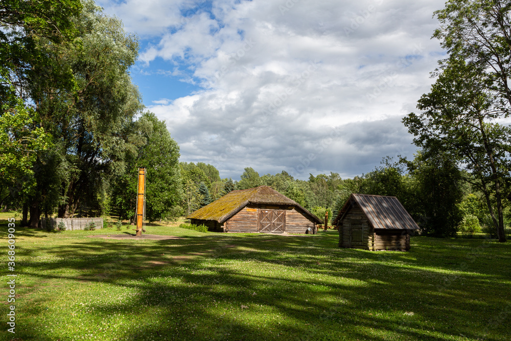 Old wooden traditional house in lithuania Old wooden traditional house in lithuania