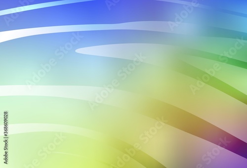 Light Multicolor vector layout with curved lines.