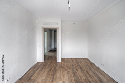 Empty room after repairs in an apartment building
